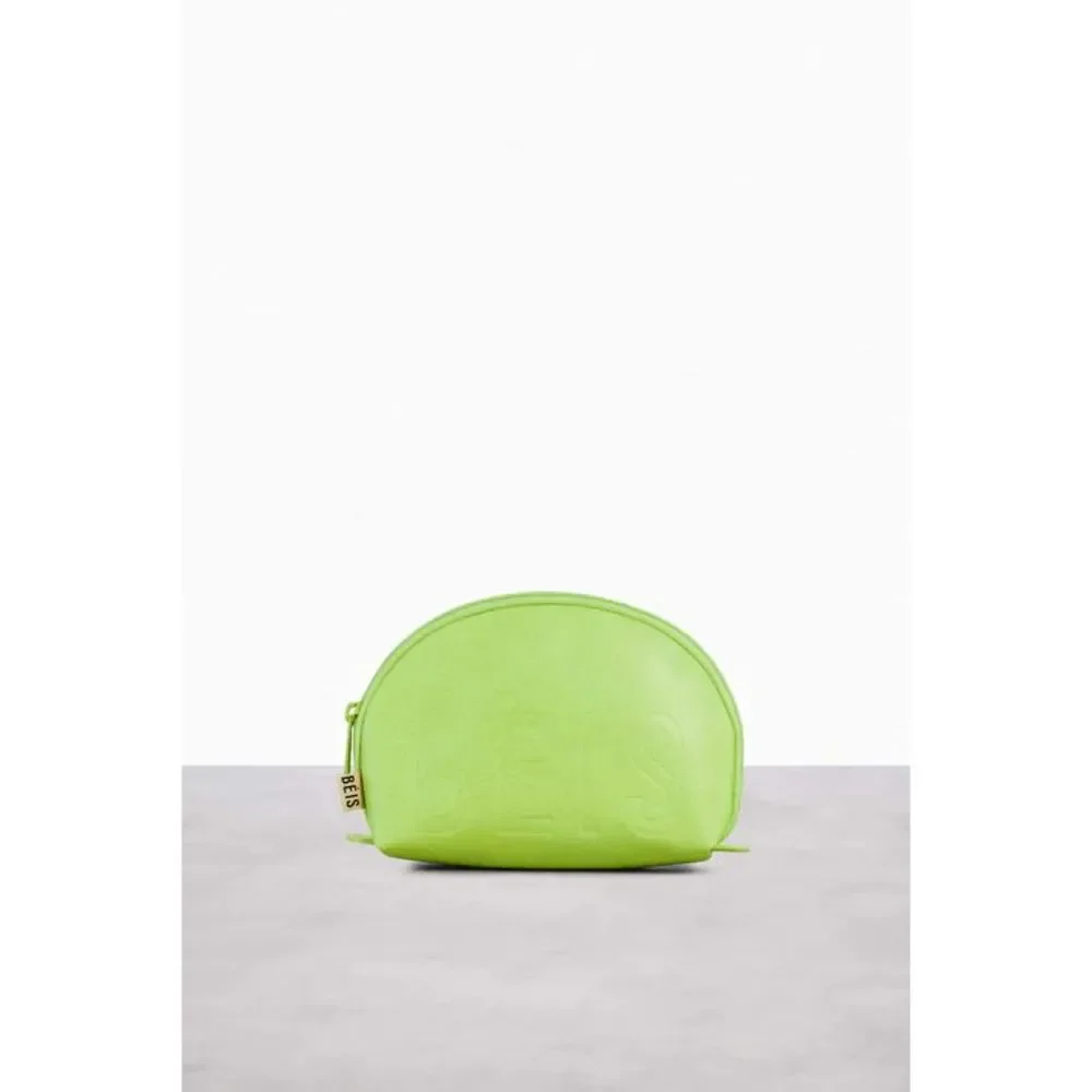 NWT Beis Cosmetic Pouch Set in Green Citron